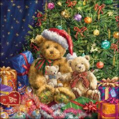 X-mas Bears papírszalvéta 33x33cm, 20db-os