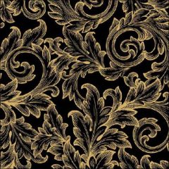 Baroque Gold/Black papírszalvéta 33x33cm, 20db-os