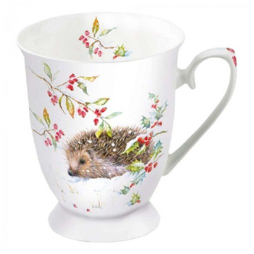 Hedgehog In Winter porcelánbögre 0,25L