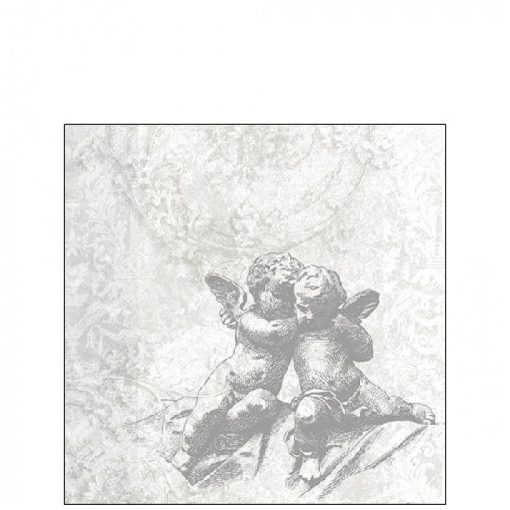 Classic Angels Silver papírszalvéta 25x25cm, 20db-os