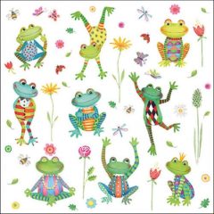 Happy Frogs papírszalvéta 33x33cm, 20db-os
