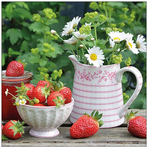 Sweet  strawberries papírszalvéta 33x33cm,20db-os