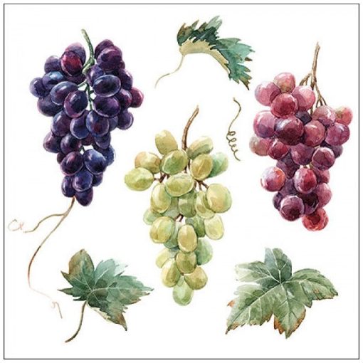 Wine grapes papírszalvéta 33x33cm, 20db-os