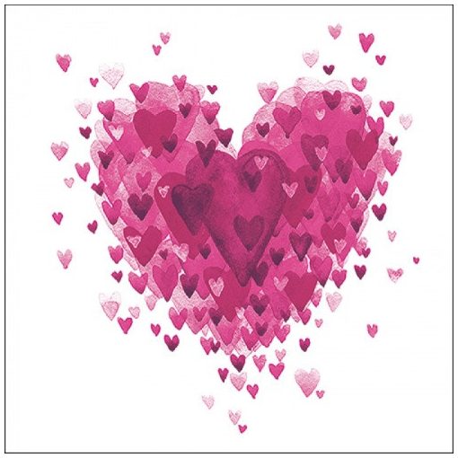 Heart of Hearts Rose papírszalvéta 33x33cm, 20db-os