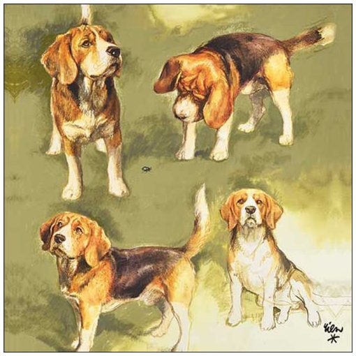 Beagles papírszalvéta 33x33cm, 20db-os