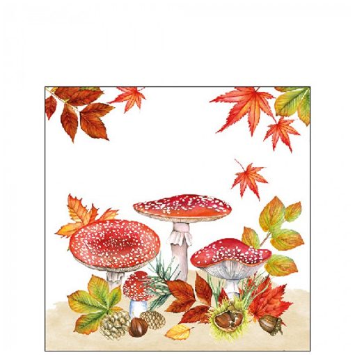 Fly agaric group papírszalvéta 25x25cm,20db-os