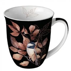 Lovely chickadee black porcelánbögre 0,4l