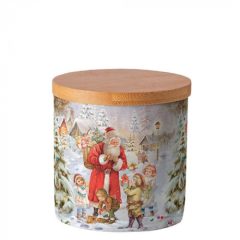 Santa bringing presents porcelán konyhai tároló 10x10cm