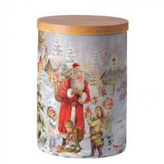 Santa bringing presents porcelán konyhai tároló 13,5x10cm
