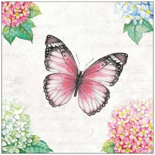 Butterfly poem papírszalvéta 33x33cm, 20db-os