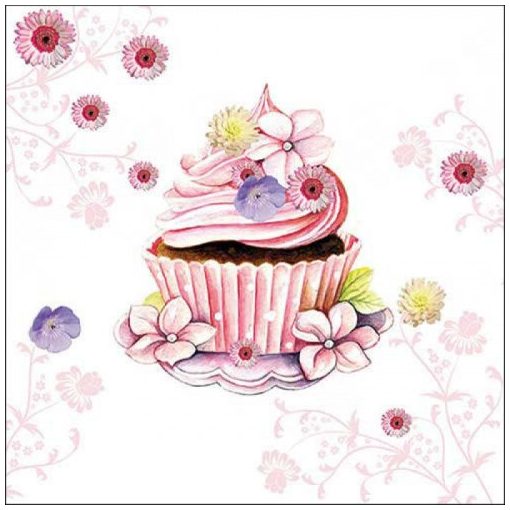 Decorated Cupcake papírszalvéta 33x33cm, 20db-os