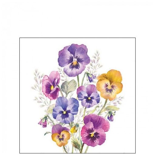 Pansies papírszalvéta 25x25cm, 20db-os