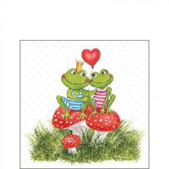 Frogs in love papírszalvéta 25x25cm, 20db-os