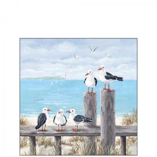 Seagulls on the dock papírszalvéta 25x25cm, 20db-os