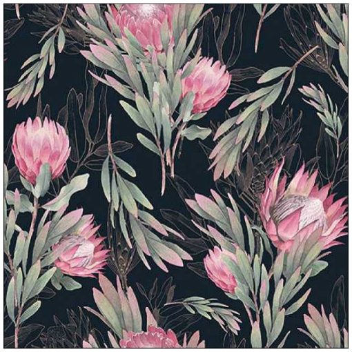 Protea black papírszalvéta 33x33cm, 20db-os