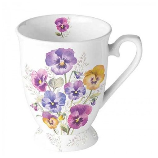 Pansies porcelánbögre 0,25l