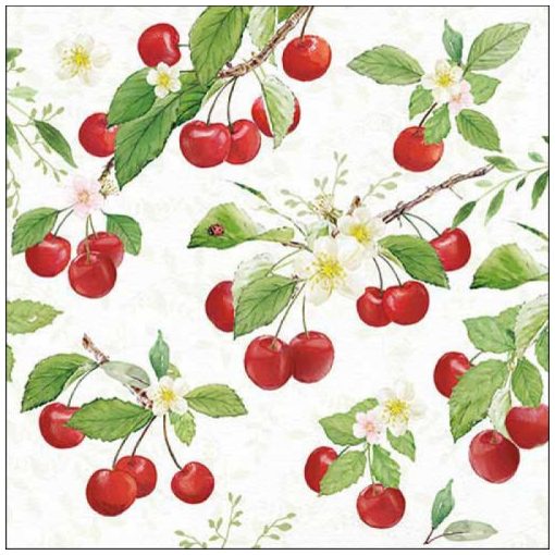 Fresh cherries papírszalvéta 33x33cm, 20db-os