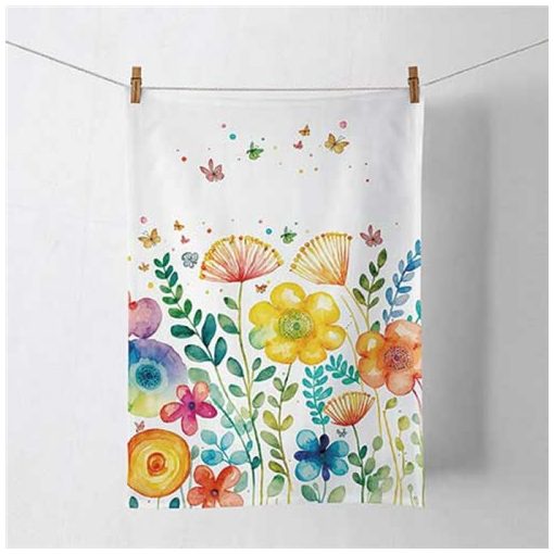 Vibrant spring white konyharuha 50x70cm,100% pamut