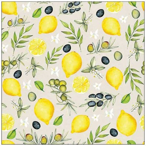 Olives and lemon papírszalvéta 33x33cm, 20db-os