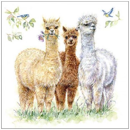 Alpaca friends papírszalvéta 33x33cm, 20db-os