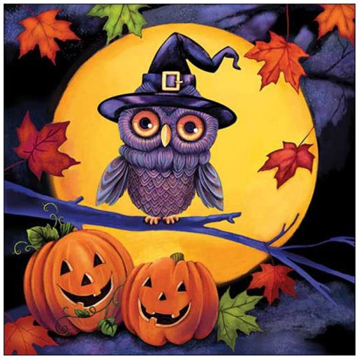 Halloween owl papírszalvéta 33x33cm, 20db-os