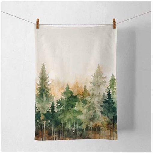 Evergreen trees konyharuha 50x70cm, 100% pamut