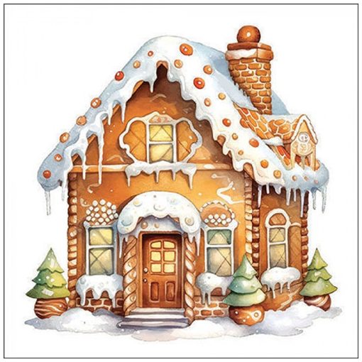 Gingerbread house papírszalvéta 33x33cm, 20db-os