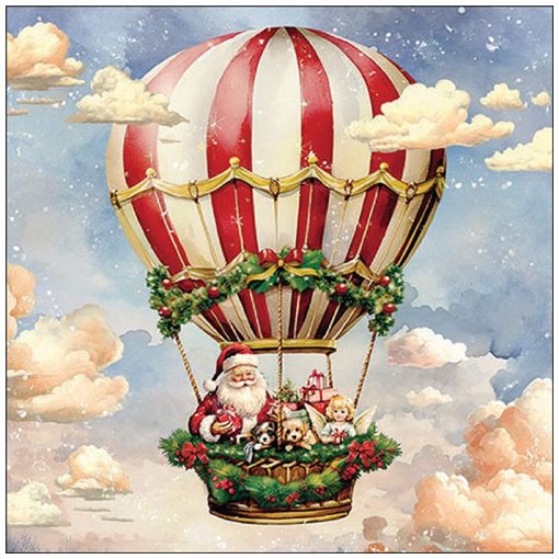 Santa's air balloon papírszalvéta 33x33cm, 20db-os