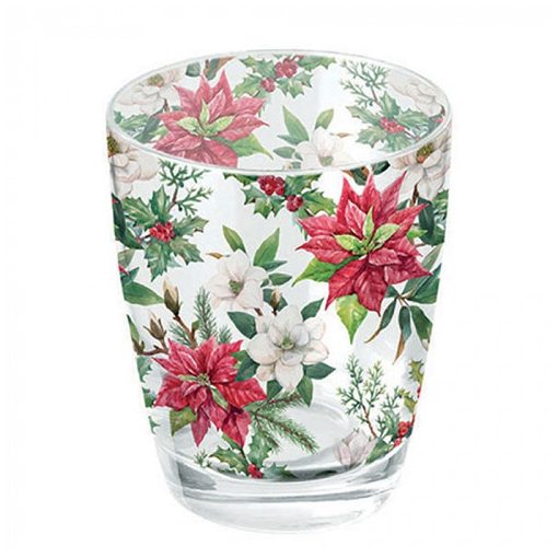 Christmas florals üvegpohár 0,25l