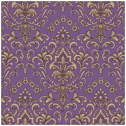 Baroque ornament purple papírszalvéta 33x33cm, 20db-os