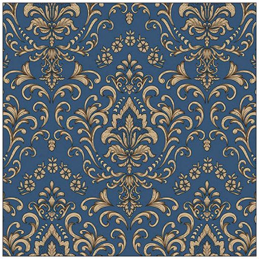 Baroque ornament blue papírszalvéta 33x33cm, 20db-os