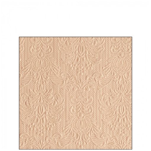 Elegance beige dombornyomott papírszalvéta 25x25cm,15db-os