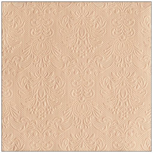 Elegance beige dombornyomott papírszalvéta 40x40cm,15db-os