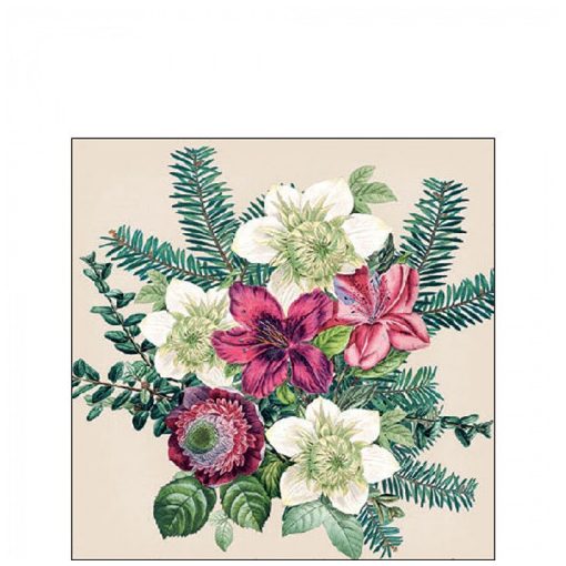 Azalea and helleborus cream papírszalvéta 25x25cm, 20db-os