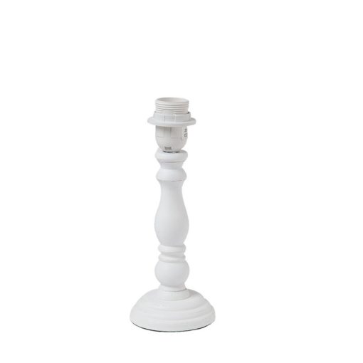 Fehér fa asztali lámpatest 10x26cm