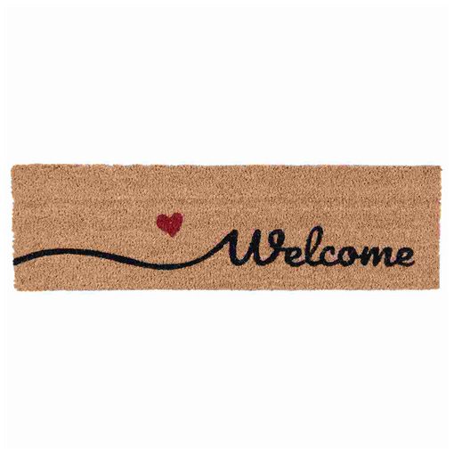 Lábtörlő 75x22cm, kókusz-PVC, "Welcome"