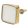 Bútorgomb ajtófogantyú szögletes 3,5x3,5cm,fehér kő aranyszínű fémkerettel