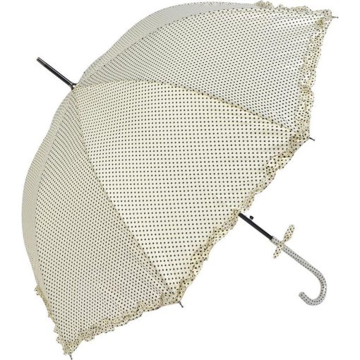 Esernyő 100cm, fehér alapon fekete pöttyös
