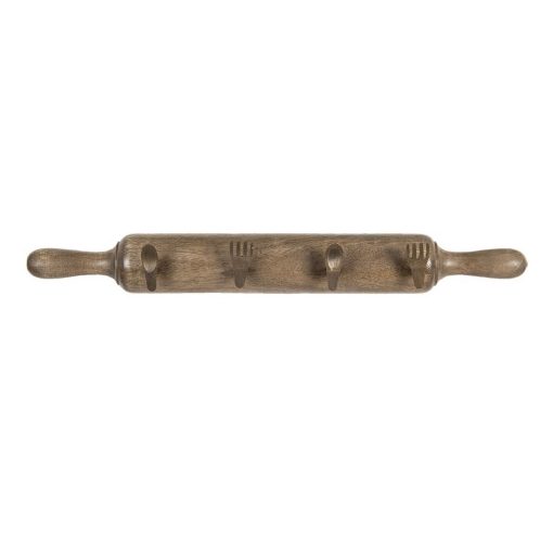 Fafogas sodrófa formájú, fém evőeszköz akasztóval, 48x8x7cm