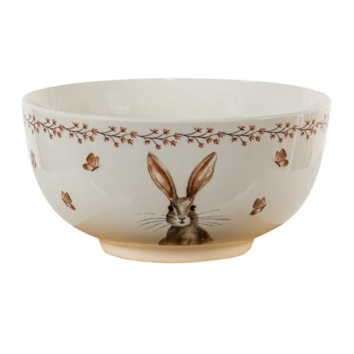 Porcelán tálka 14cm nyuszis,Rustic Easter Bunny