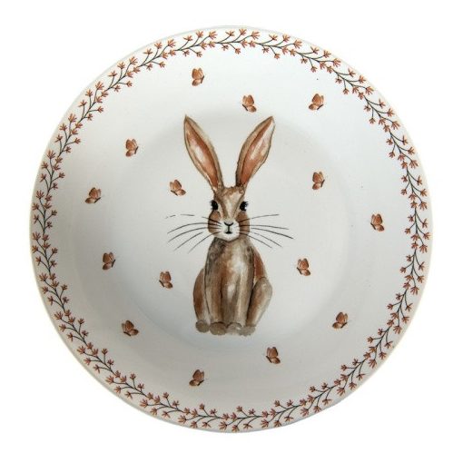 Porcelán desszerttányér 20cm nyuszis,Rustic Easter Bunny