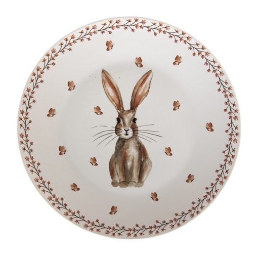 Porcelán lapostányér 26cm nyuszis,Rustic Easter Bunny