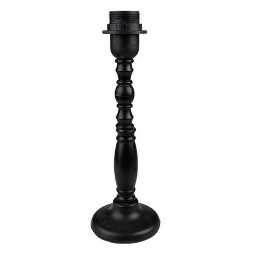 Fa lámpatest fekete színű, 10x30cm