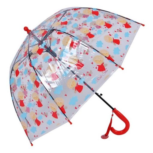 Gyermek esernyő 63x50cm,átlátszó,angyalkás