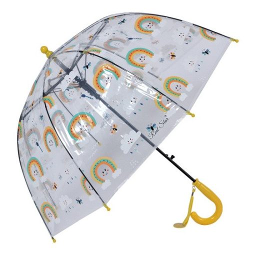 Gyermek esernyő 63x50cm,átlátszó,felhős