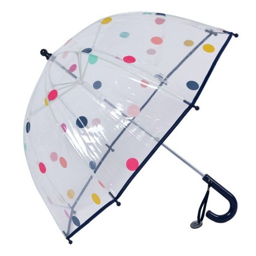 Gyermek esernyő 50cm,átlátszó-szines pöttyös