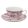 Porceláncsésze+alj, 250ml, keleti tájas, pink