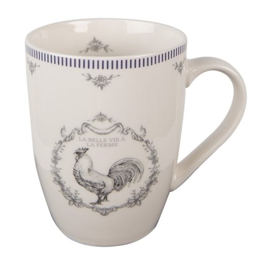 Porcelánbögre 350ml, French Rooster