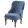 Provanszi tűzött kék támlás fotel 90x61x69cm