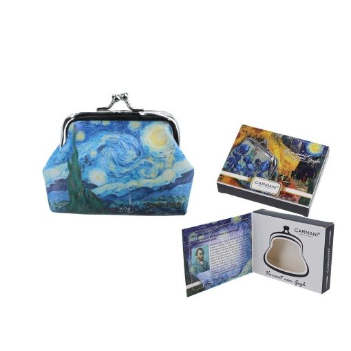 Műbőr pénztárca 9x7,5x2cm, Van Gogh: Csillagos Éj